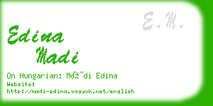 edina madi business card